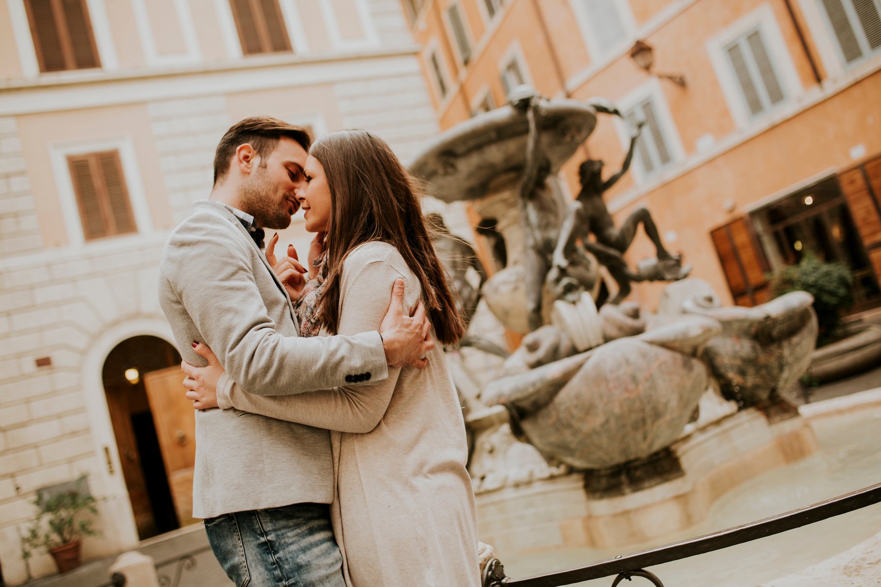 Loving Couple in Rome, Italy